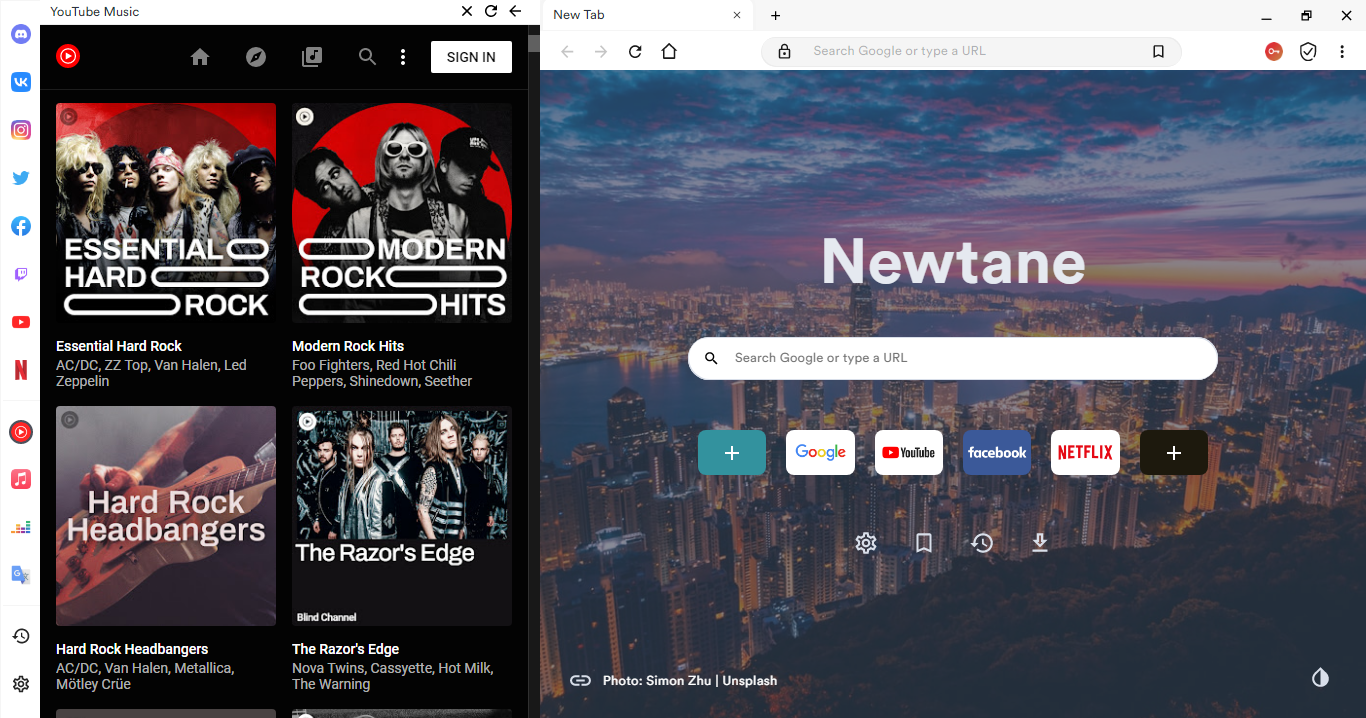 Left Menu Feature